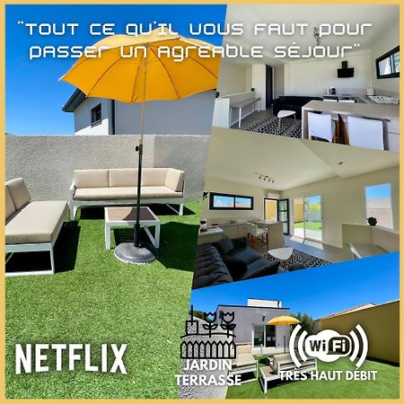 Appartement Souplex Jardin Proche Autoroute, Plages Et Attractions, Wifi - Tv, Calme Bessan Ngoại thất bức ảnh