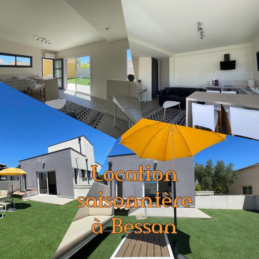 Appartement Souplex Jardin Proche Autoroute, Plages Et Attractions, Wifi - Tv, Calme Bessan Ngoại thất bức ảnh